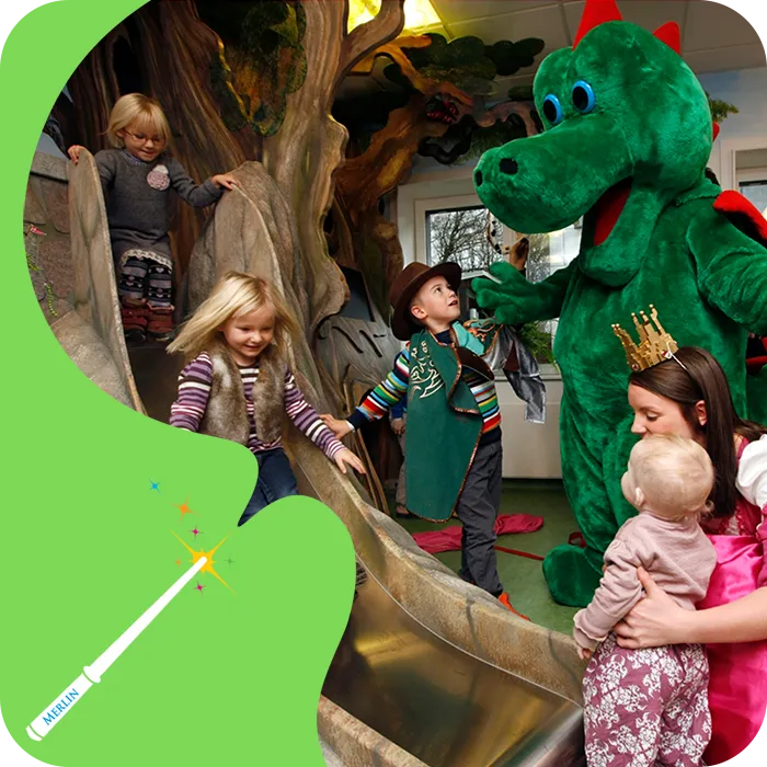 Kids explore a new Merlin's Magic Spaces playground